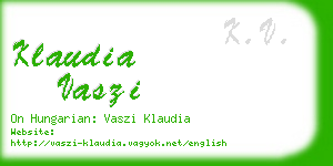 klaudia vaszi business card